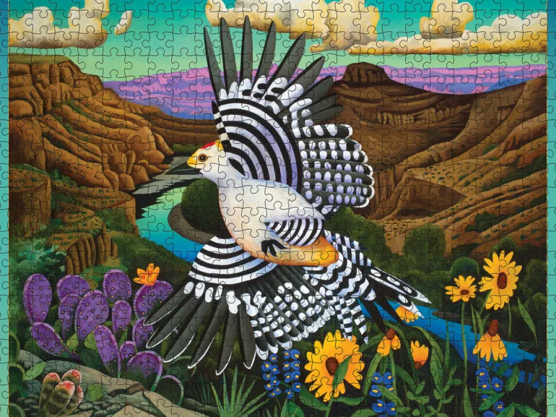 Pomegranate - Billy Hassell: Crossing the Rio Grande - 500 Piece Jigsaw Puzzle New