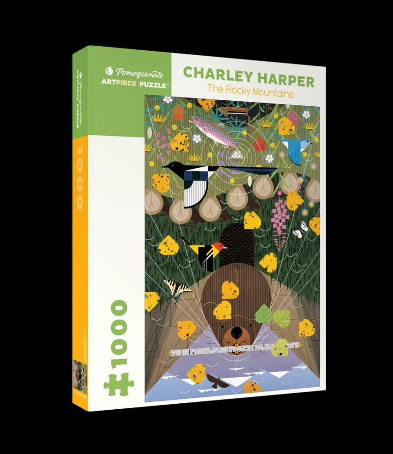 Pomegranate - Charley Harper: The Rocky Mountains - 1000 Piece Jigsaw Puzzle Hot