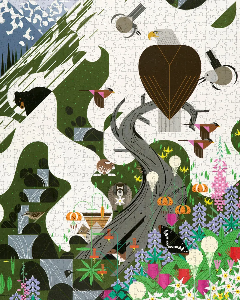 Pomegranate - Charley Harper: The Alpine Northwest - 1000 Piece Jigsaw Puzzle Best