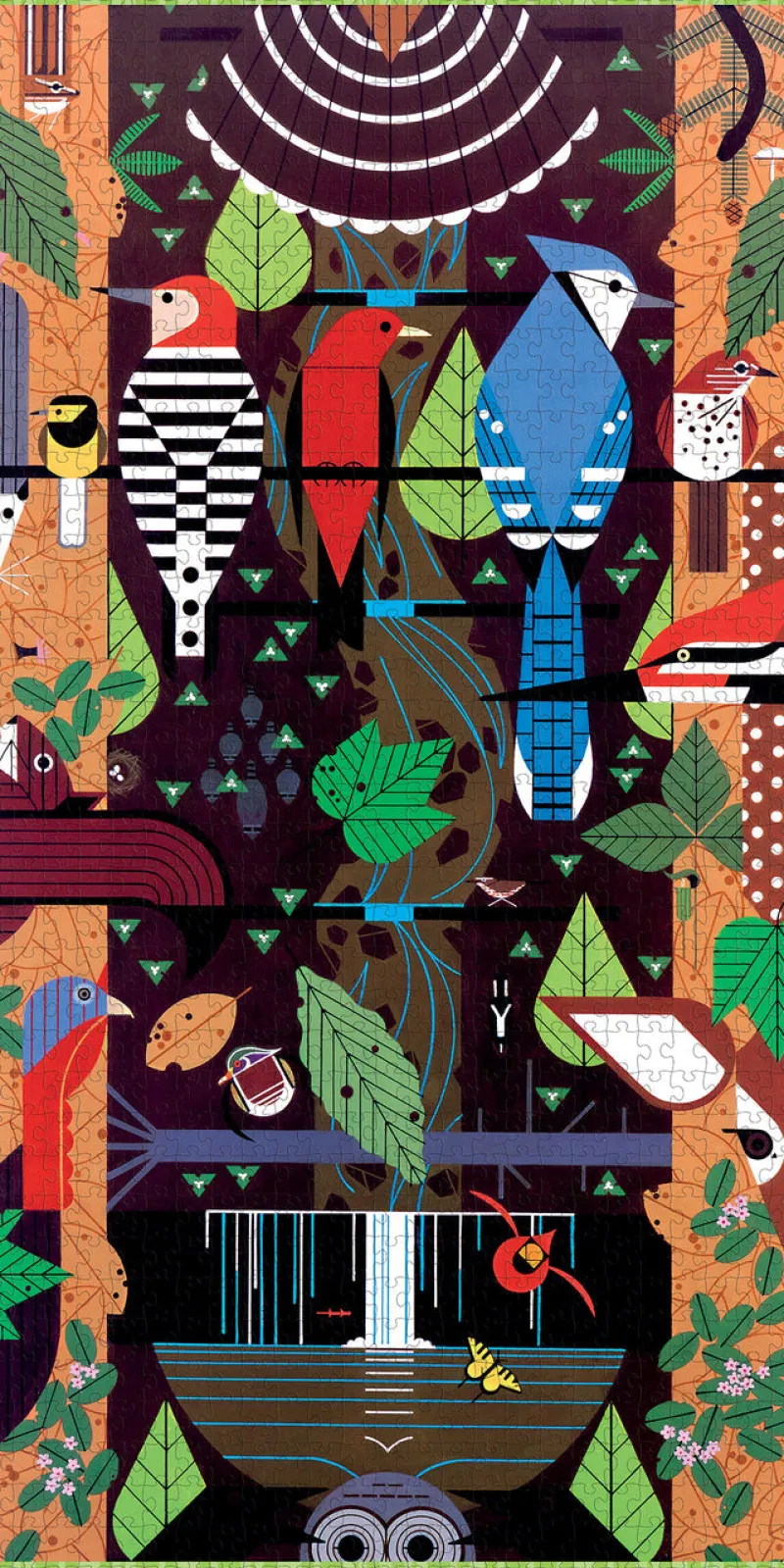 Pomegranate - Charley Harper: Birducopia - 1000 Piece Jigsaw Puzzle New