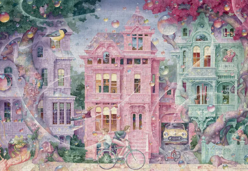 Pomegranate - Daniel Merriam: Bubble Street - 1000 Piece Jigsaw Puzzle Hot