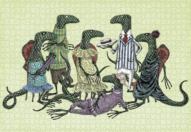 Pomegranate - Edward Gorey: The House Party - 1000 Piece Jigsaw Puzzle Hot