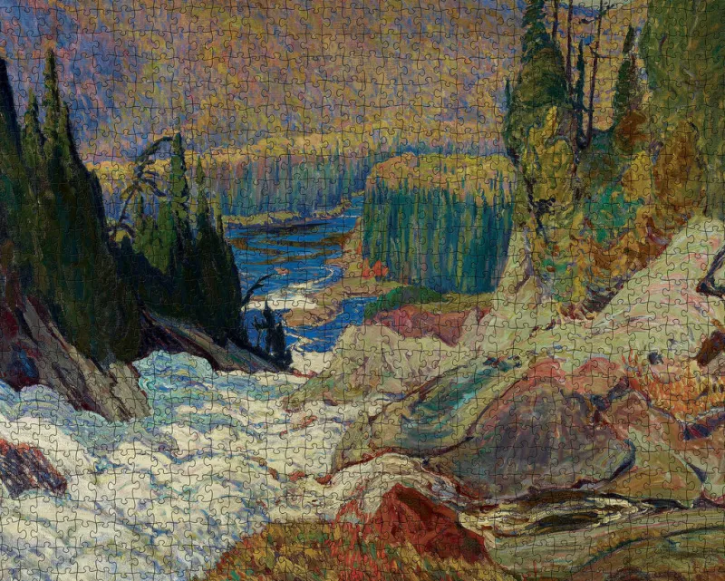 Pomegranate - J.E.H. MacDonald: Falls, Montreal River - 1000 Piece Jigsaw Puzzle Discount