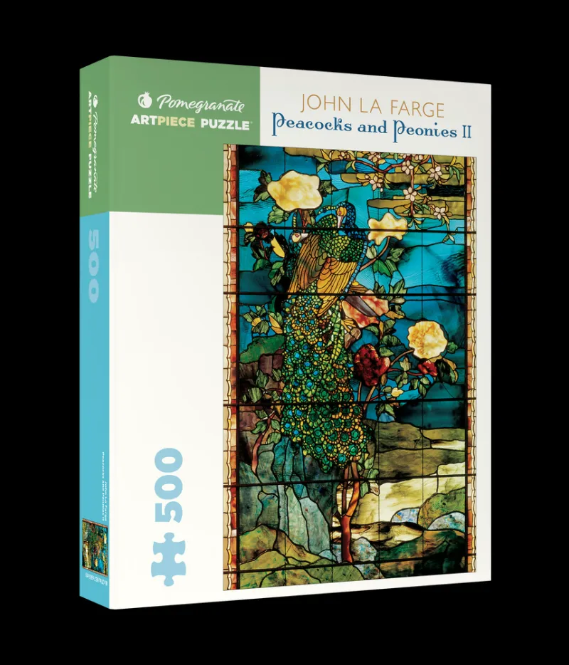 Pomegranate - John La Farge: Peacocks and Peonies II - 500 Piece Jigsaw Puzzle Fashion