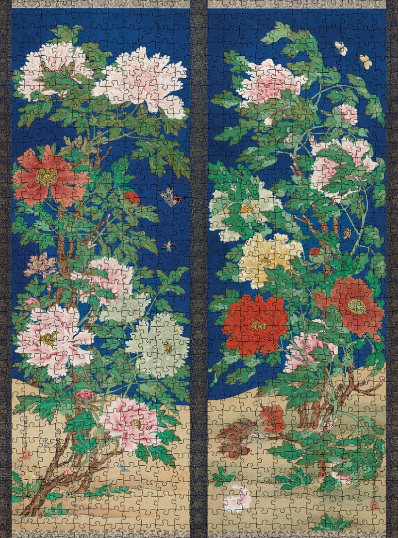 Pomegranate - Kano Yoshinobu: Peonies - 1000 Piece Jigsaw Puzzle Sale