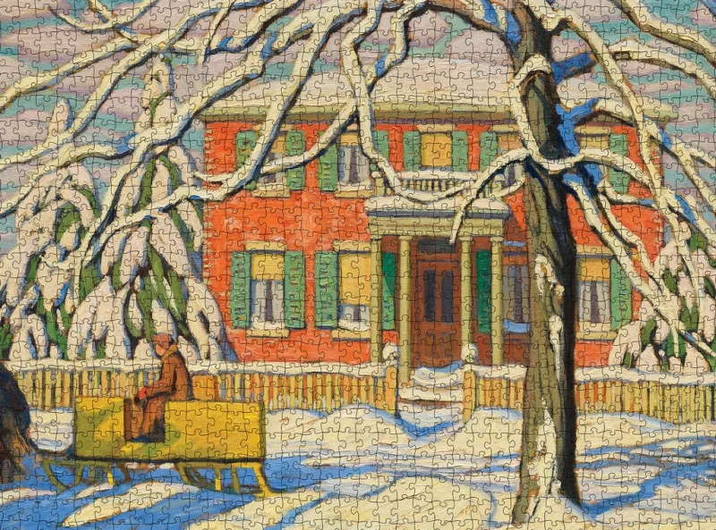 Pomegranate - Lawren S. Harris: Red House and Yellow Sleigh - 1000 Piece Jigsaw Puzzle Sale