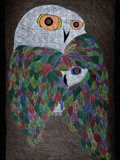 Pomegranate - Ningiukulu Teevee: Colourful Wild Owl - 500 Piece Jigsaw Puzzle Sale