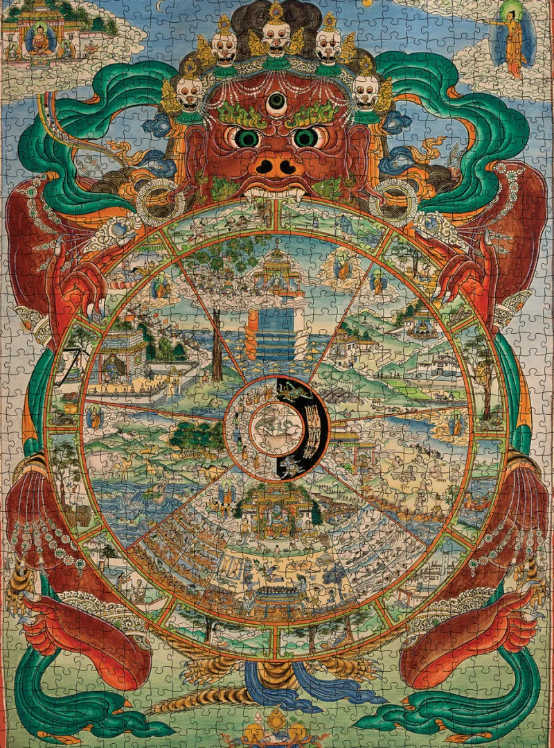 Pomegranate - Tibetan Wheel of Life - 1000 Piece Jigsaw Puzzle Best