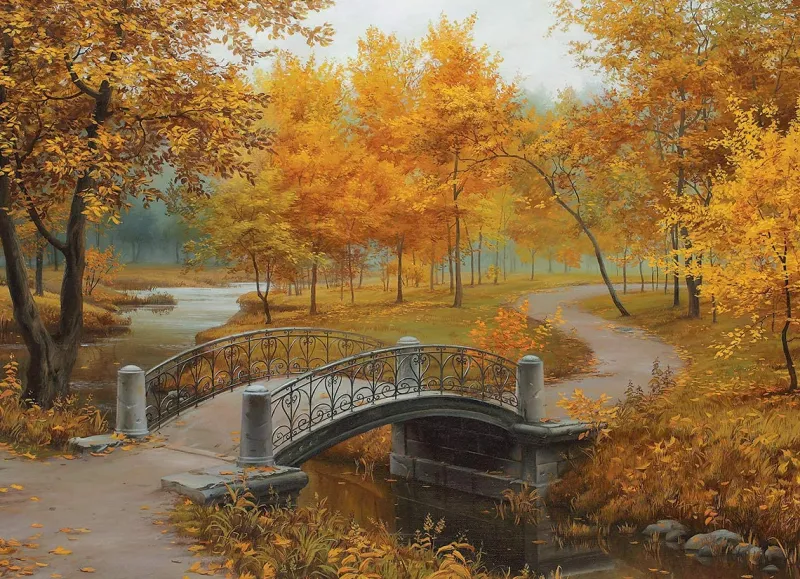 Eurographics ** Pre-Order ** - Autumn in an Old Park by Eugene Lushpi - 1000 Piece Jigsaw Puzzle Clearance