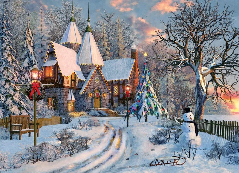 Eurographics ** Pre-Order ** - Christmas Cottage - 1000 Piece Jigsaw Puzzle Hot