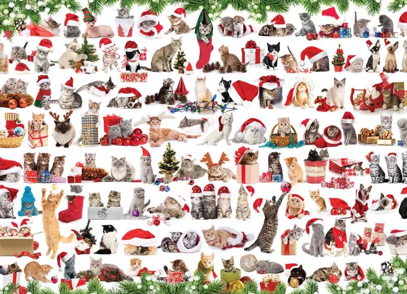 Eurographics ** Pre-Order ** - Holiday Cats - 1000 Piece Jigsaw Puzzle New