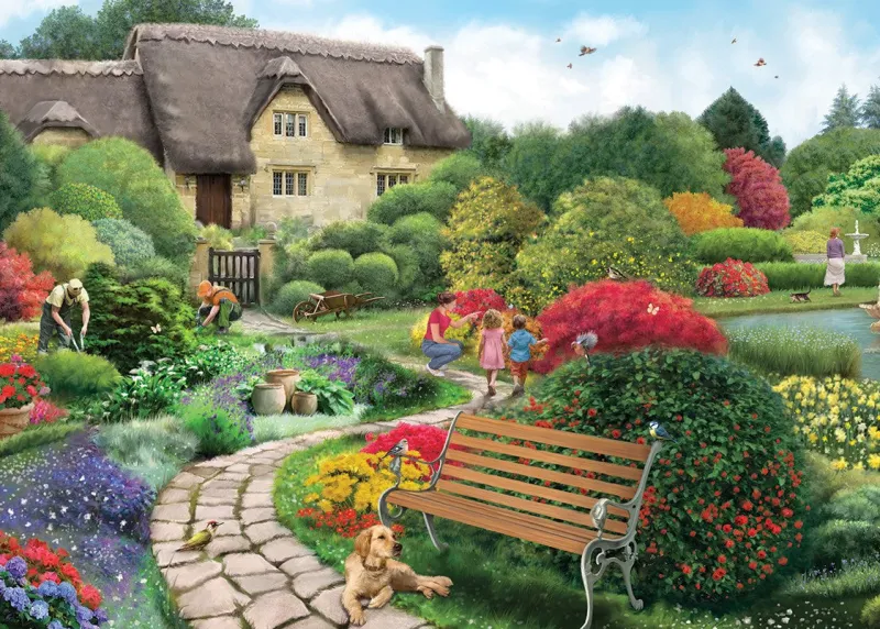 Falcon de luxe ** Pre-Order ** Falcon - Cottage Gardens - 1000 Pieces Hot