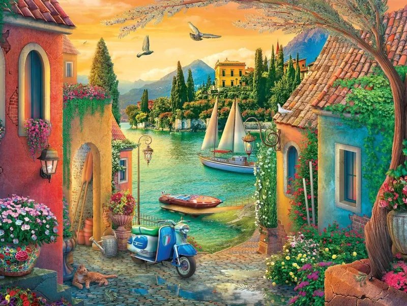 Ravensburger ** Pre-Order ** - Villas by the Sea - 750 Piece Large Format Best