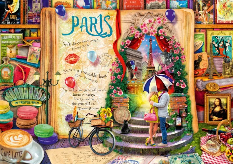 Bluebird Puzzle - Life is an Open Book Paris - 1000 Piece Jigsaw Puzzle Sale