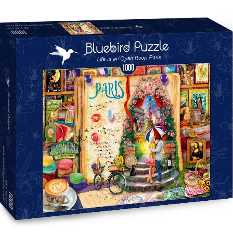 Bluebird Puzzle - Life is an Open Book Paris - 1000 Piece Jigsaw Puzzle Sale