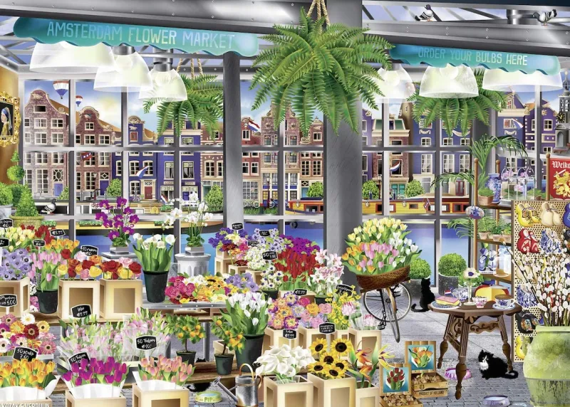 Ravensburger - Amsterdam Flower Market - 1000 Piece Jigsaw Puzzle Best