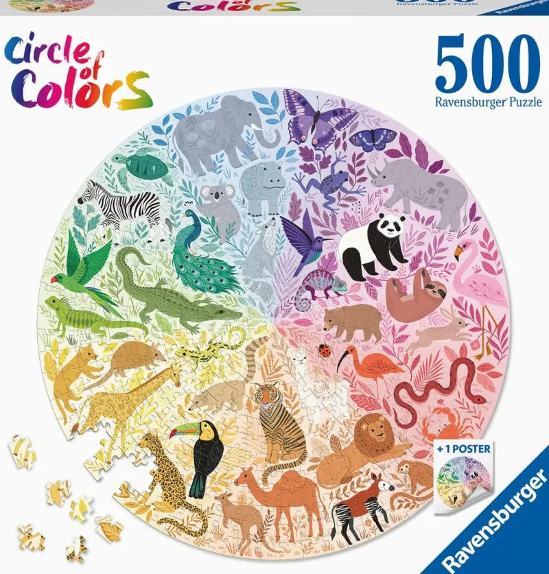 Ravensburger - Animals Circular - 500 Piece Jigsaw Puzzle Discount