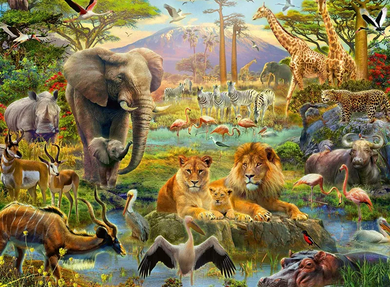 Ravensburger 12891 Animals Of The Savanna - XXL 200 Piece Jigsaw Puzzle Online