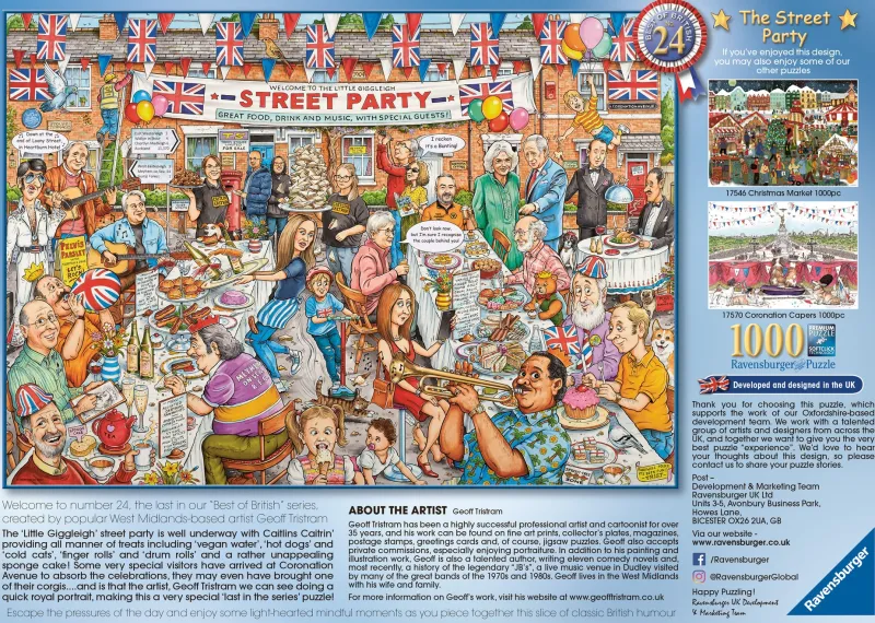 Ravensburger - Best of British No.24 The Street Party - 1000 Piece Jigsaw Puzzle Best