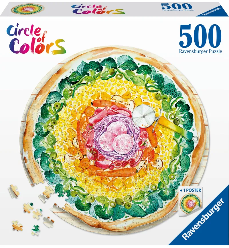 Ravensburger - Circle of Colours - Pizza - 500 Piece Jigsaw Puzzle Online