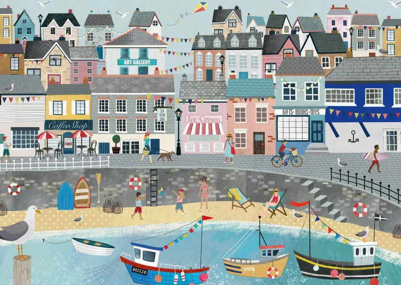 Ravensburger - Coastal Harbour - 1000 Piece Jigsaw Puzzle Online