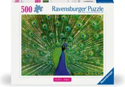 Ravensburger - Colourful Animals - Peacock - 500 Piece Jigsaw Puzzle Clearance