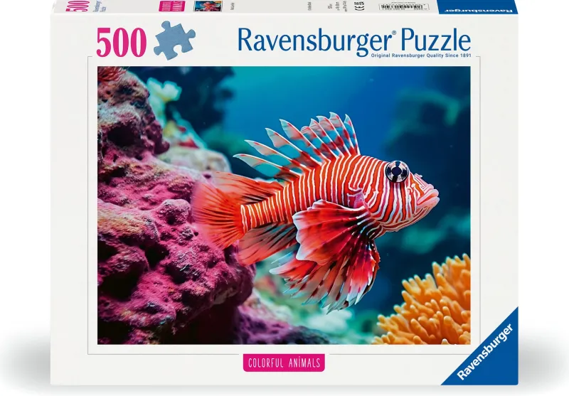 Ravensburger - Colourful Animals - Red Lionfish - 500 Piece Jigsaw Puzzle Fashion