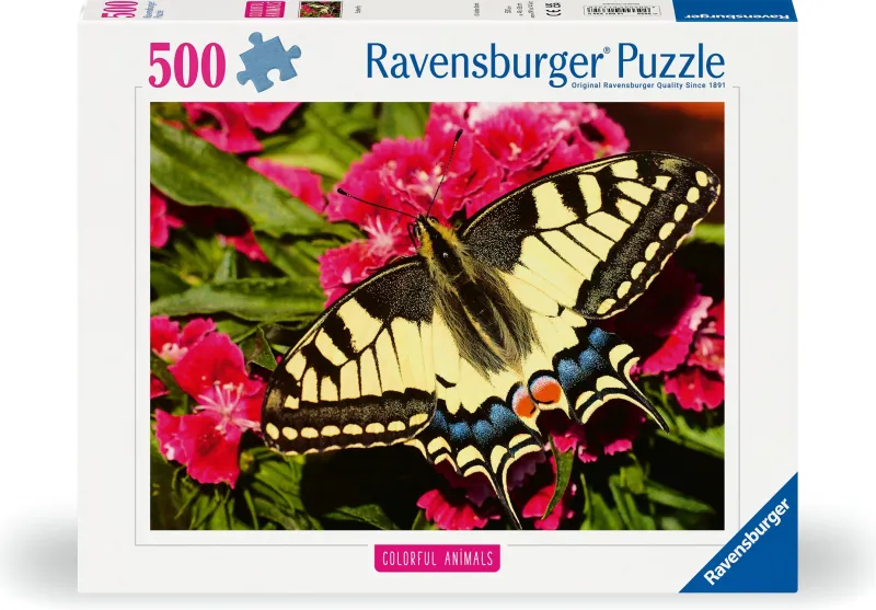 Ravensburger - Colourful Animals - Butterfly - 500 Piece Jigsaw Puzzle Outlet