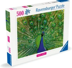 Ravensburger - Colourful Animals - Peacock - 500 Piece Jigsaw Puzzle Clearance