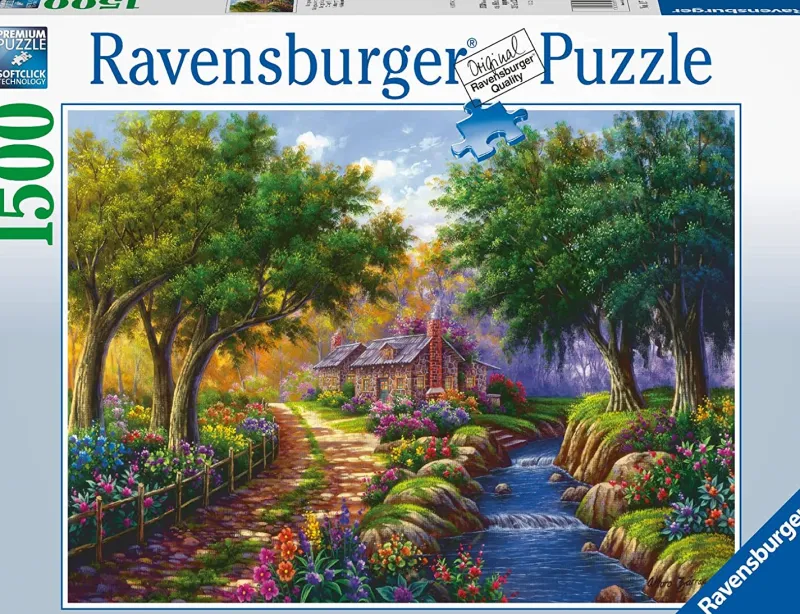 Ravensburger - Cottage by the River - 1500 Piece Jigsaw Puzzle Discount