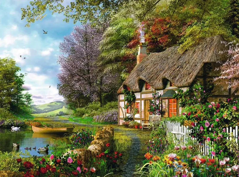 Ravensburger - Country Cottage - 1500 Piece Jigsaw Puzzle Fashion