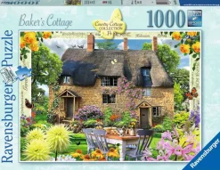 Ravensburger - Country Cottage Collection - Baker's Cottage - 1000 Piece Jigsaw Puzzle Sale