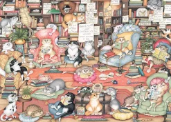 Ravensburger - Crazy Cats - Bingley's Bookclub - 1000 Piece Jigsaw Puzzle Outlet