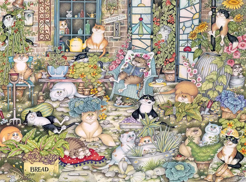 Ravensburger - Crazy Cats The Good Life - 500 Piece Jigsaw Puzzle Outlet