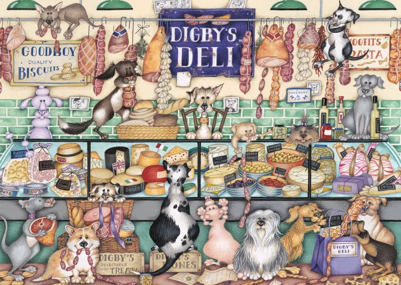 Ravensburger - Dapper Dogs No.1. Digby’s Deli - 1000 Piece Sale