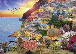 Ravensburger - Dinner In Positano, Italy - 1000 Piece Jigsaw Puzzle New