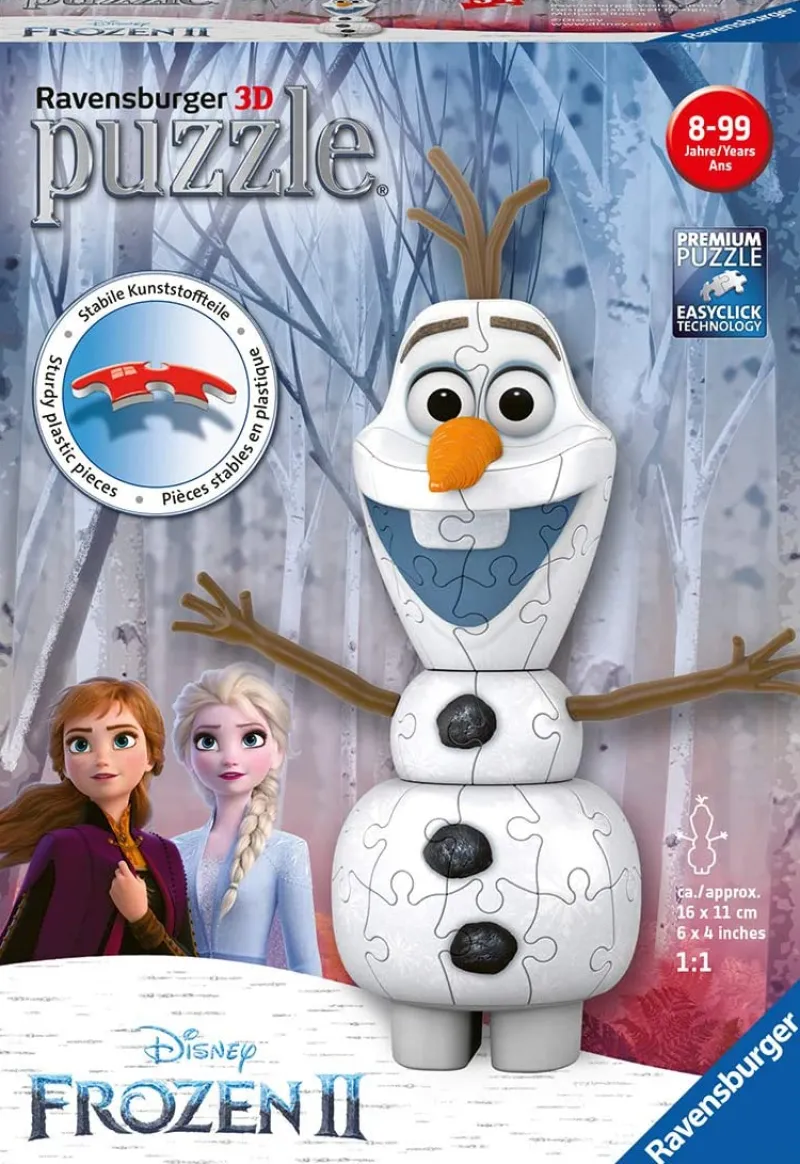 Ravensburger 11157 Disney Frozen 2 Olaf - 54 Piece Shaped 3D Jigsaw Puzzle Best