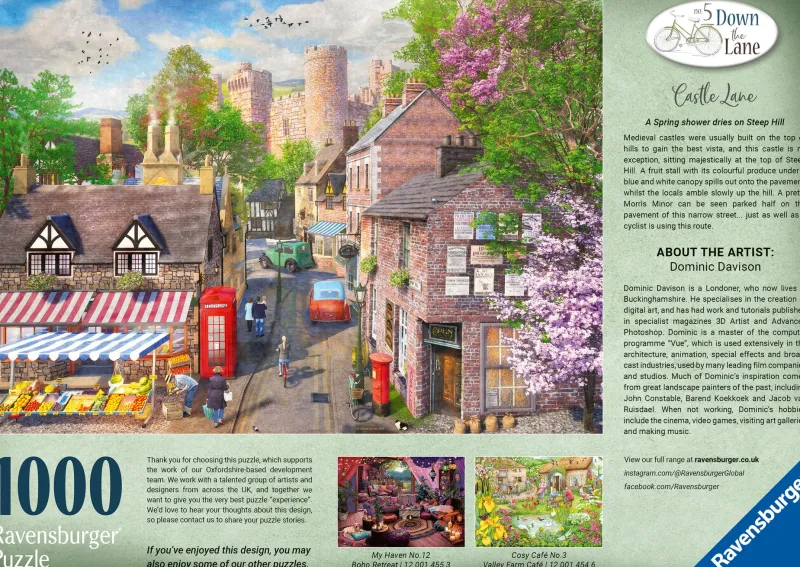 Ravensburger - Down the Lane No.5 Castle Lane - 1000 Piece Online