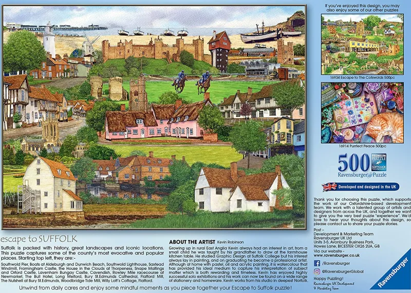 Ravensburger - Escape to Suffolk - 500 Piece Jigsaw Puzzle New