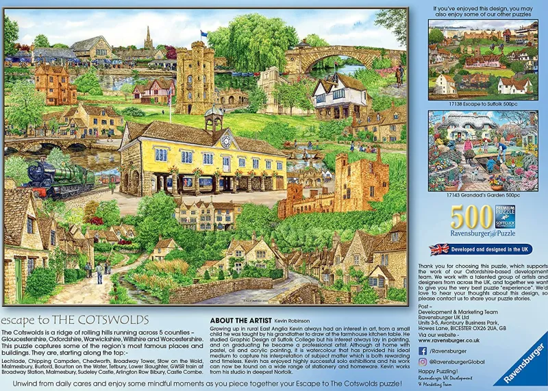 Ravensburger - Escape to the Cotswolds - 500 Piece Jigsaw Puzzle Online