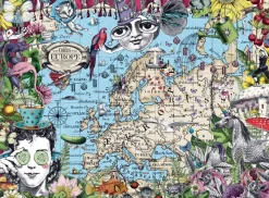 Ravensburger - European Map, Quirky Circus - 500 Piece Jigsaw Puzzle Hot