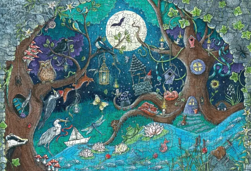 Ravensburger - Fantasy Forest - 500 Piece Wooden Jigsaw Puzzle Fashion