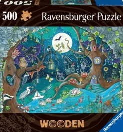 Ravensburger - Fantasy Forest - 500 Piece Wooden Jigsaw Puzzle Fashion