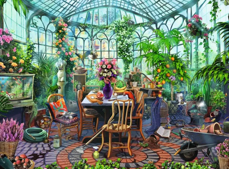 Ravensburger - Greenhouse Morning - 500 Piece Jigsaw Puzzle Clearance