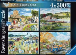 Ravensburger - Happy Days No 3, Countryside Nostalgia - 4 x 500 Piece Jigsaw Puzzles Hot