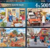 Ravensburger - Happy Days No 6, Work Day Memories - 4 x 500 Piece Jigsaw Puzzles Best