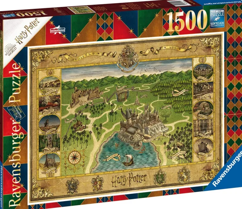 Ravensburger - Harry Potter Hogwarts Map -1500 Piece Jigsaw Puzzle Online