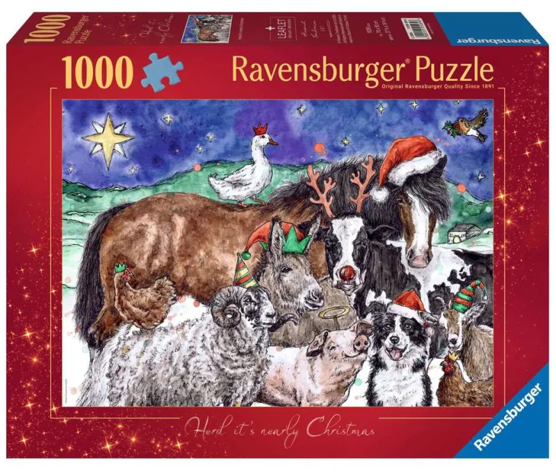 Ravensburger - Herd it’s nearly Christmas - 1000 Piece Jigsaw Puzzle Outlet