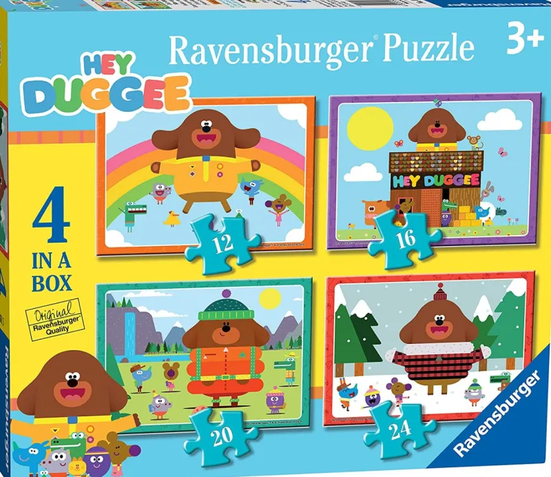 Ravensburger 3061 Hey Duggee 4 In Box (12, 16, 20, 24 Piece) Jigsaw Puzzles Outlet