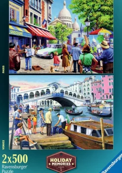 Ravensburger - Holiday Memories - 2 x 500 Piece Jigsaw Puzzles Hot